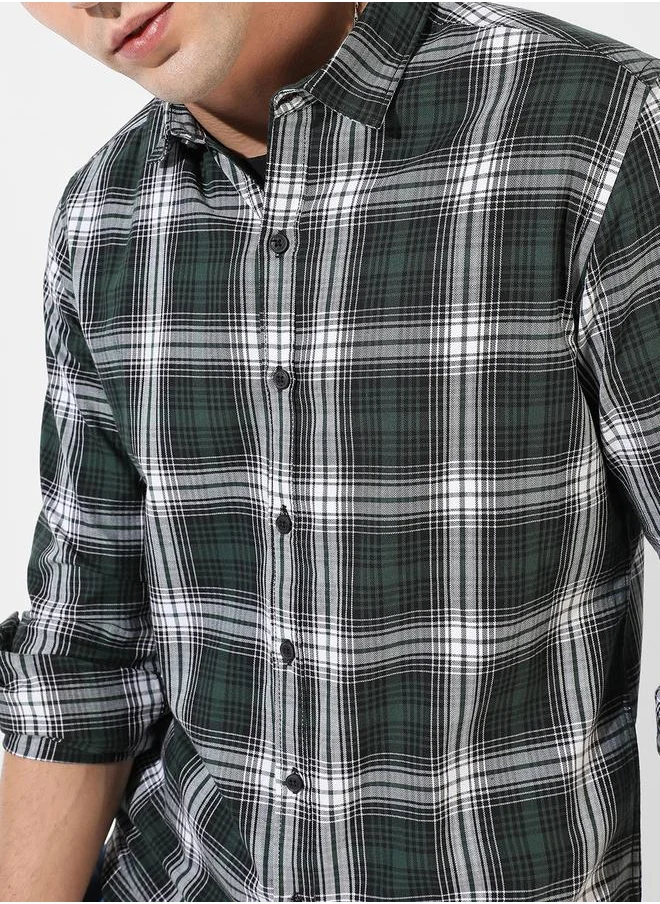 كامبوس سوترا Tartan Plaid Cotton Shirt by Styli