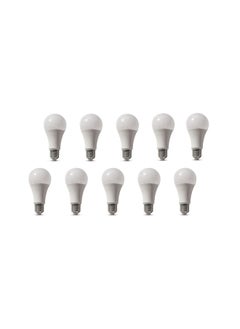 El Rawda Lighting 10 Led Bulbs, 10 Watts, 3 Lights  White - Yellow - Cool Pcs 12x7x7 cm 