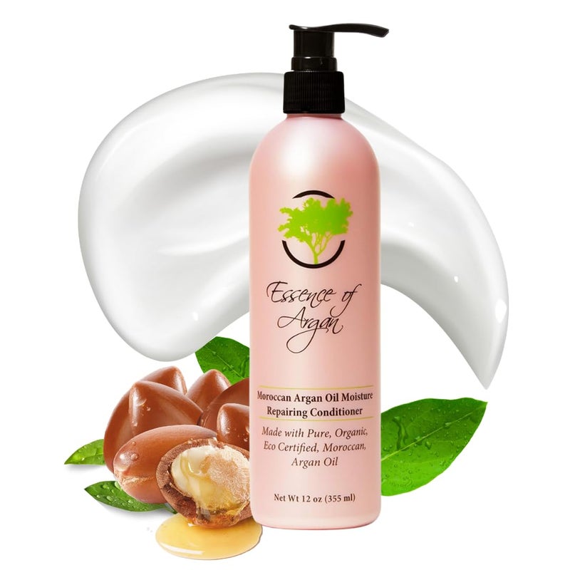 Essence of Argan Renewing Hair Care Products Condtioner Infused with 100% Pure Moroccan Organic Argan Oil - Volumizes, Nourishes and Moisturizes Your Hair - All Hair Types - Image 1