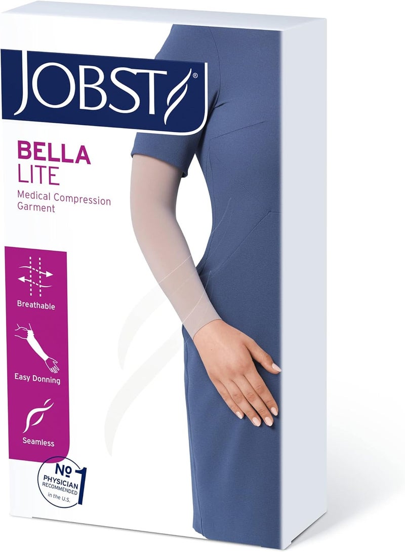 JOBST Bella Lite Women's 20-30 mmHg Arm Sleeve with Silicone Top Band - Medium Size - Image 4