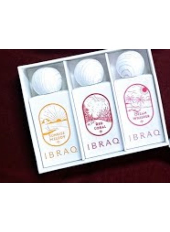 IBRAHIM ALQURASHI Ibrahim Al-Qurashi (Ibraq) - 3 Ocean Whisper (10ml each) :  Sunrise melody (10ml)  Red Coral - For Womens - Image 1