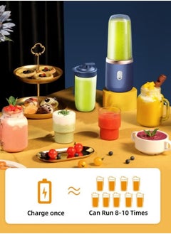 FPC 400ml Portable Small Electric Juicer - Stainless Steel Blade, Fruit & Vegetable Smoothie Blender, Compact Design, Easy-to-Use, Rechargeable, Ideal for Travel, Quick Juice Maker for Home & Office, Automatic Operation, Versatile Kitchen Tool  - Image 2