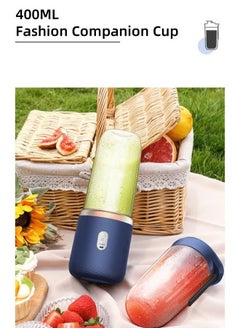 FPC 400ml Portable Small Electric Juicer - Stainless Steel Blade, Fruit & Vegetable Smoothie Blender, Compact Design, Easy-to-Use, Rechargeable, Ideal for Travel, Quick Juice Maker for Home & Office, Automatic Operation, Versatile Kitchen Tool  - Image 4