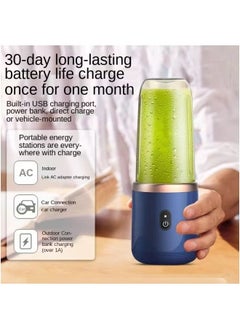 FPC 400ml Portable Small Electric Juicer - Stainless Steel Blade, Fruit & Vegetable Smoothie Blender, Compact Design, Easy-to-Use, Rechargeable, Ideal for Travel, Quick Juice Maker for Home & Office, Automatic Operation, Versatile Kitchen Tool  - Image 5