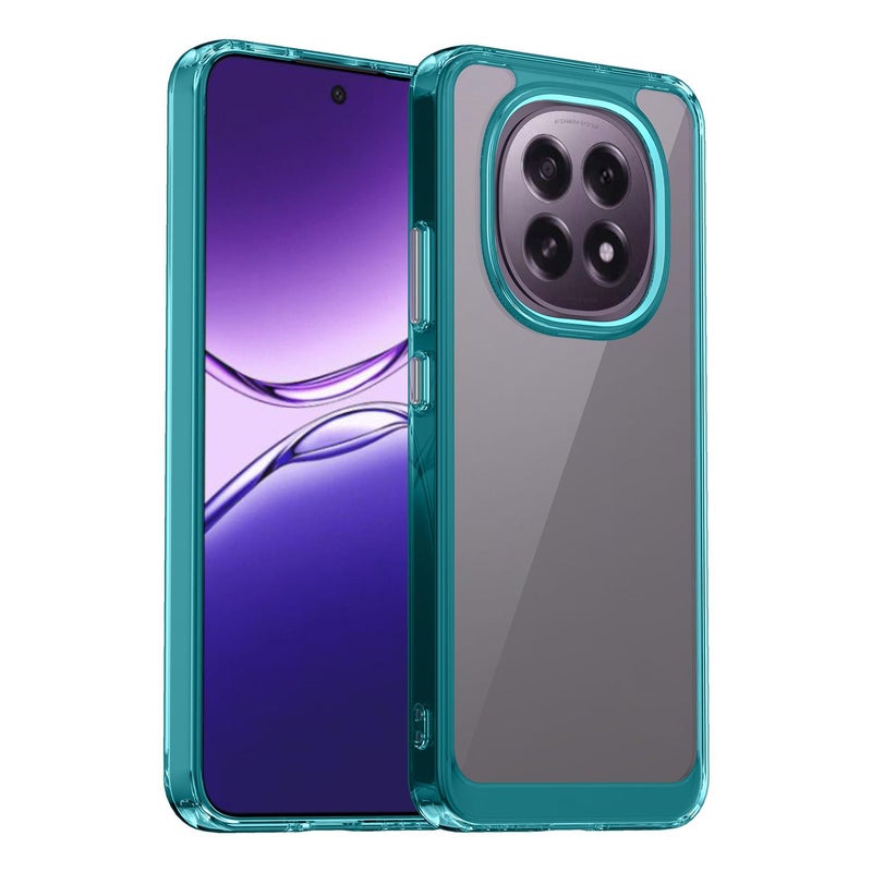 BURAQ Case Cover For OPPO F29 5G Colorful Series Acrylic Hybrid TPU Phone Case(Transparent Blue) - Image 1