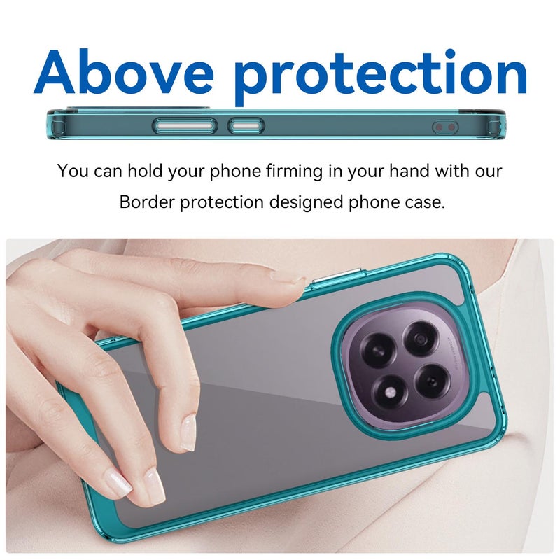 BURAQ Case Cover For OPPO F29 5G Colorful Series Acrylic Hybrid TPU Phone Case(Transparent Blue) - Image 4