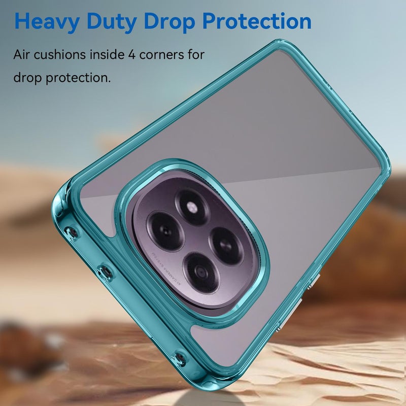 BURAQ Case Cover For OPPO F29 5G Colorful Series Acrylic Hybrid TPU Phone Case(Transparent Blue) - Image 3