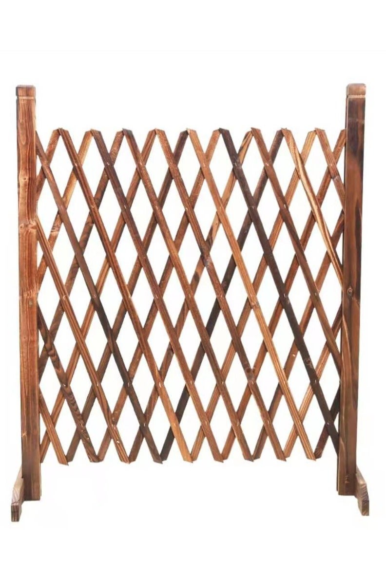 LINGWEI Wooden Expandable Trellis Fence Freestanding Decorative Garden Fence, Dog & Pet Gate, Antiseptic Wood Panels Outdoor Partition - Image 2