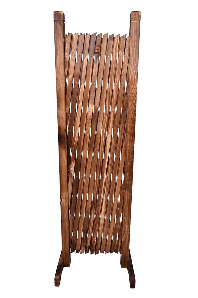 LINGWEI Wooden Expandable Trellis Fence Freestanding Decorative Garden Fence, Dog & Pet Gate, Antiseptic Wood Panels Outdoor Partition - Image 4