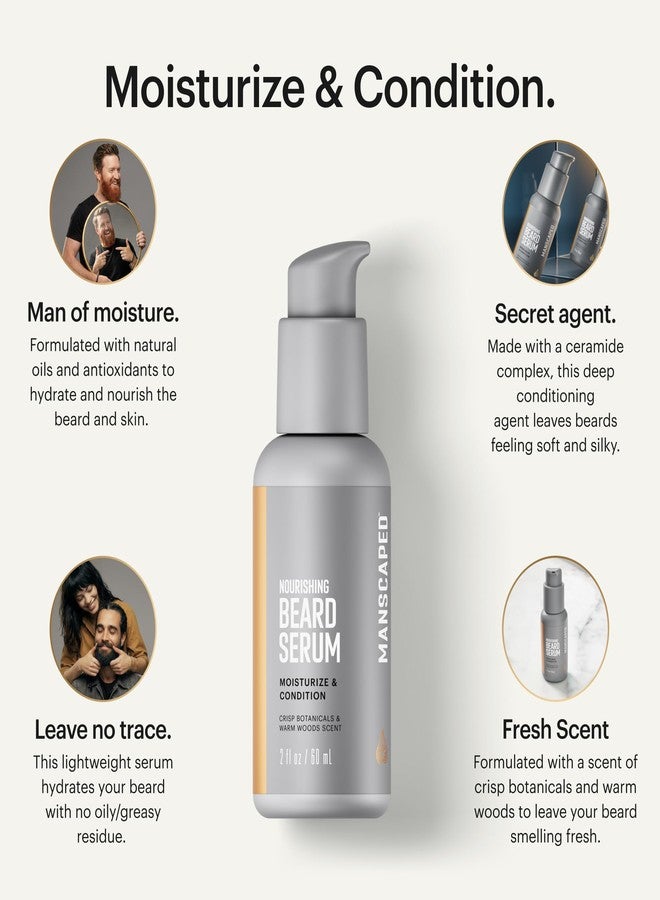 MANSCAPED® Nourishing Beard Serum – Hydrating with Ceramide Complex, Argan & Castor Oils, Lightweight Conditioning Serum for Soft Facial Hair & Moisturized Skin, Non-Greasy Treatment, 2 oz. - Image 2
