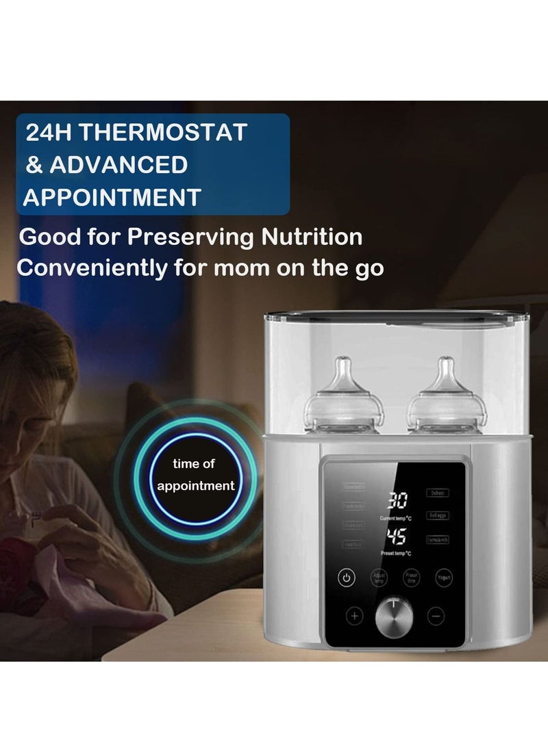 XiuWoo - 8-in-1 Baby Bottle Warmer for Breastmilk or Formula with Smart Temperature Control and Timer Fast Baby Food Heater and Defrost Without Any Losing Nutrition - Image 1