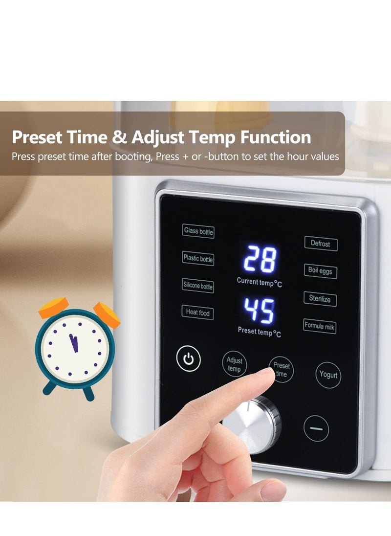XiuWoo - 8-in-1 Baby Bottle Warmer for Breastmilk or Formula with Smart Temperature Control and Timer Fast Baby Food Heater and Defrost Without Any Losing Nutrition - Image 1