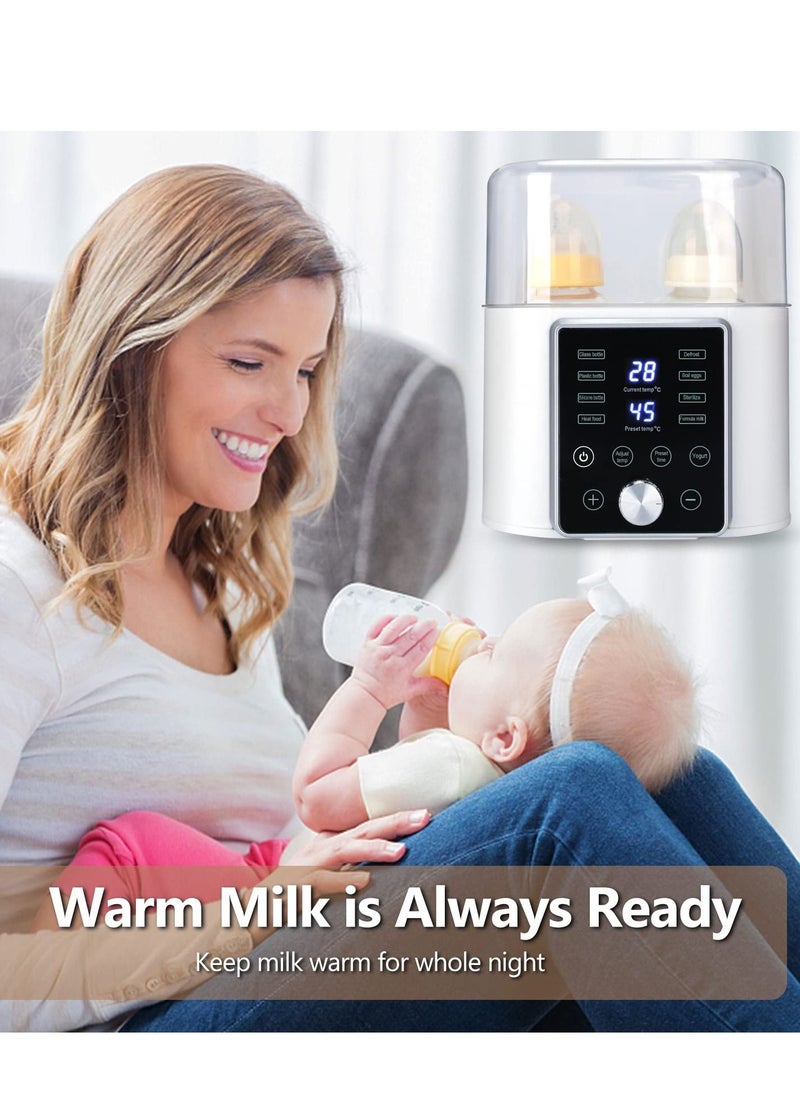 XiuWoo - 8-in-1 Baby Bottle Warmer for Breastmilk or Formula with Smart Temperature Control and Timer Fast Baby Food Heater and Defrost Without Any Losing Nutrition - Image 1