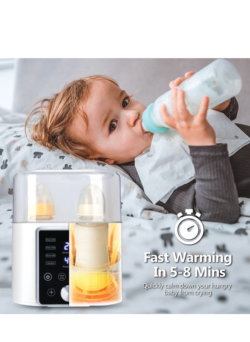 XiuWoo - 8-in-1 Baby Bottle Warmer for Breastmilk or Formula with Smart Temperature Control and Timer Fast Baby Food Heater and Defrost Without Any Losing Nutrition - Image 1