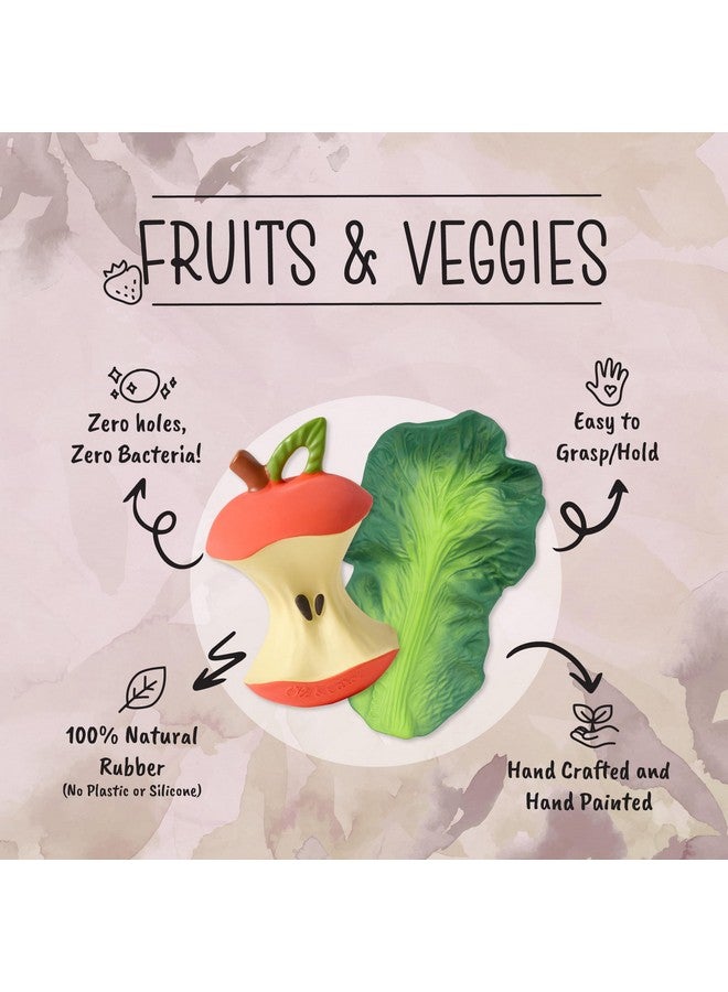 OLI & CAROL أولي وكارول عضاضة مطاطية طبيعية - لعبة عضاضة على شكل فاكهة للأطفال من 0-12 شهرًا | تخفيف آلام التسنين للأطفال | عضاضات للرضع من 0-6 و 6-12 شهرًا | مطاط هيفي الطبيعي (والي البطيخ) - Image 3