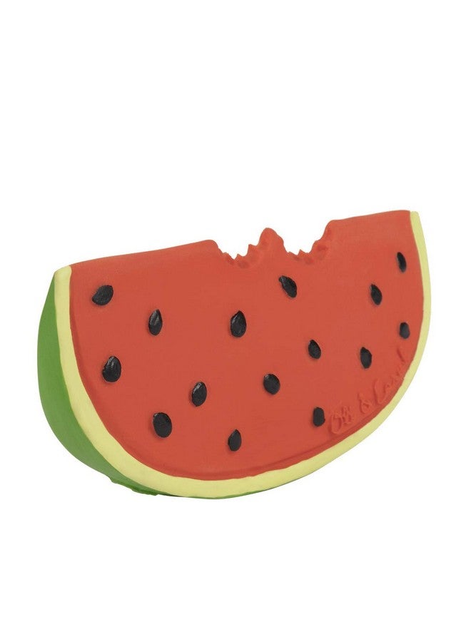 OLI & CAROL أولي وكارول عضاضة مطاطية طبيعية - لعبة عضاضة على شكل فاكهة للأطفال من 0-12 شهرًا | تخفيف آلام التسنين للأطفال | عضاضات للرضع من 0-6 و 6-12 شهرًا | مطاط هيفي الطبيعي (والي البطيخ) - Image 2