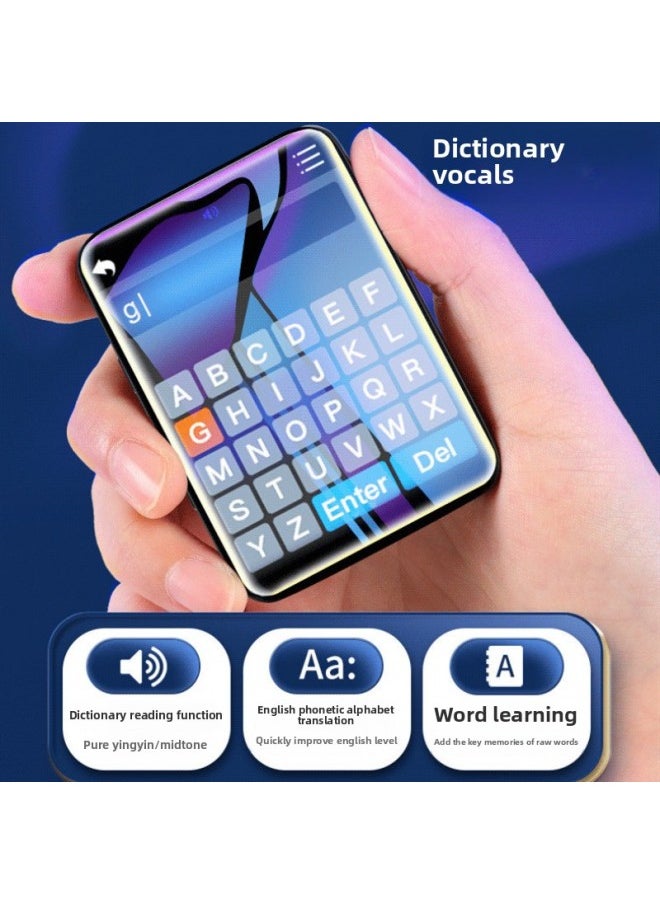 Generic - Teng Student Version Mp3 Screen Mp4 Walkman Outside Bluetooth Mini Touch Screen English Reading Novels Listening To Songs Hao Bao Da-Body Color:2.2inch Button Screen White [bluetooth 5.4-vocal Dictionary/enlarged Battery]-Memory Capacity:64gb Downloaded Popular Resources (son + Novel) - Official Standard + [hifi - Image 1