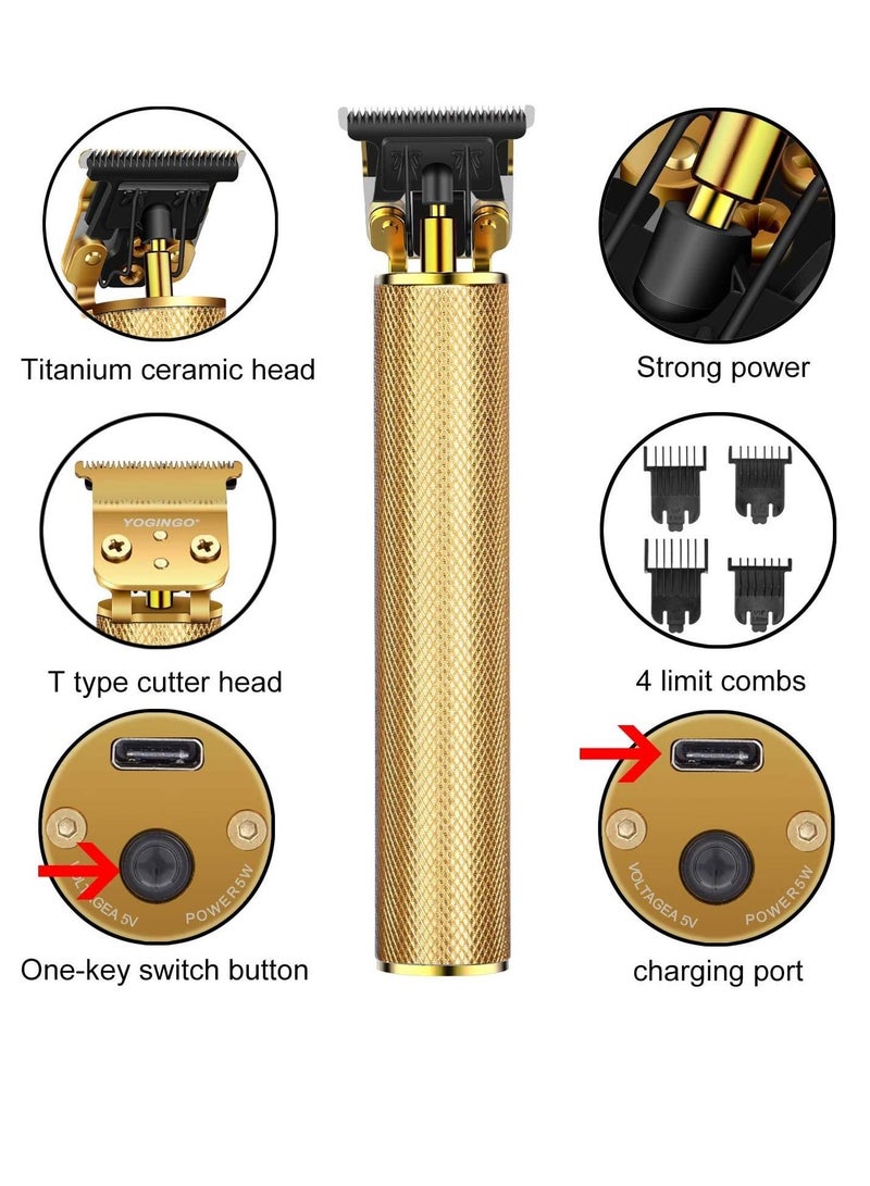 Phone Planet Professional Hair Clippers for Men Electric Haircut Kit Hair Trimmer Grooming Waterproof Rechargeable Close Cutting T Blade Trimmer USB Rechargeable Clippers for Hair CuttingProfessional Hair Clippers - Image 3