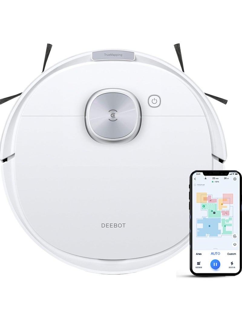 إيكوفاكس مكنسة كهربائية روبوتية وممسحة Deebot N10، شفط قوي 4300 باسكال، وقت تشغيل يصل إلى 300 دقيقة، نظام ملاحة dToF، رسم خرائط متعدد الطوابق - Image 1
