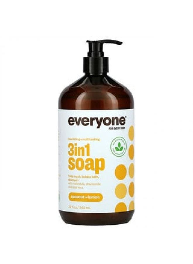 Everyone Everyone Everyone Soap for Every Body 3 in 1 Coconut + Lemon 32 fl oz 946 ml 