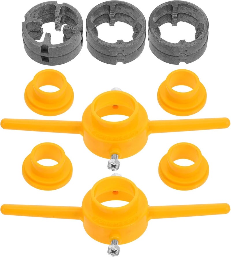 Pvc Pipe Threading Tool Kit Manual Abs Threader with Npt Thread Dies for Plumbing Repair, 2 Sets Hand Tap and Die Set for Pipe Thread Making and Plumbing Maintenance - Image 1