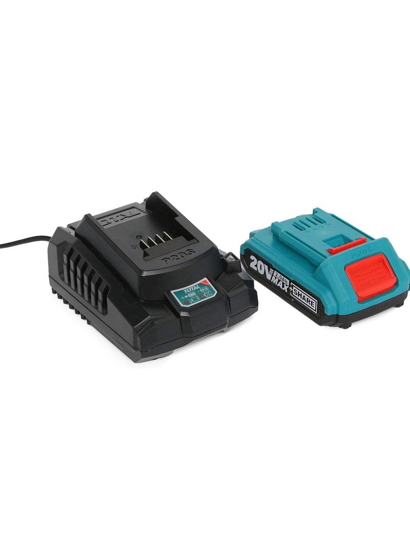 TOTAL 20V Cordless Hedge Trimmer 460mm with 2 Lithium Batteries & Charger - Image 5