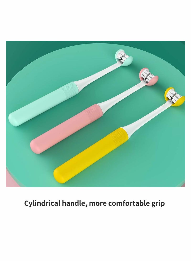 SOLARAE 3D toothbrushes for Adults Kids Sided Wrapped Tooth Brush Oral Care 3 Count Toothbrush Manual Soft Toothbrush - Image 5