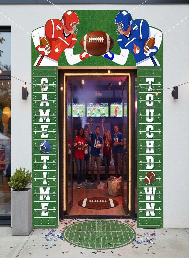 Gilprop 3 Pcs Football Door Banner Decorations Welcome Porch Sign Banner American Football Theme Backdrop for Birthday Party Favors Festival Decoration Home Outdoor Decor - Image 3