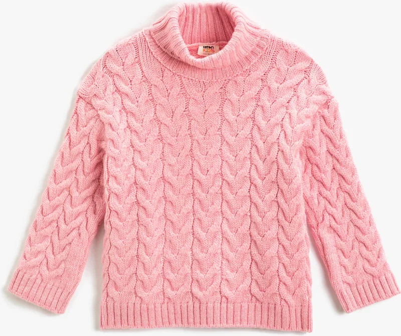 KOTON Basic Turtleneck Knitted Sweater Long Sleeve Soft Textured