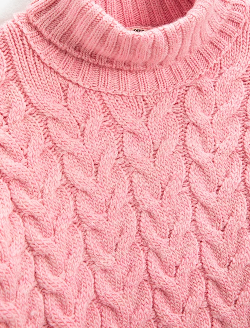 KOTON Basic Turtleneck Knitted Sweater Long Sleeve Soft Textured