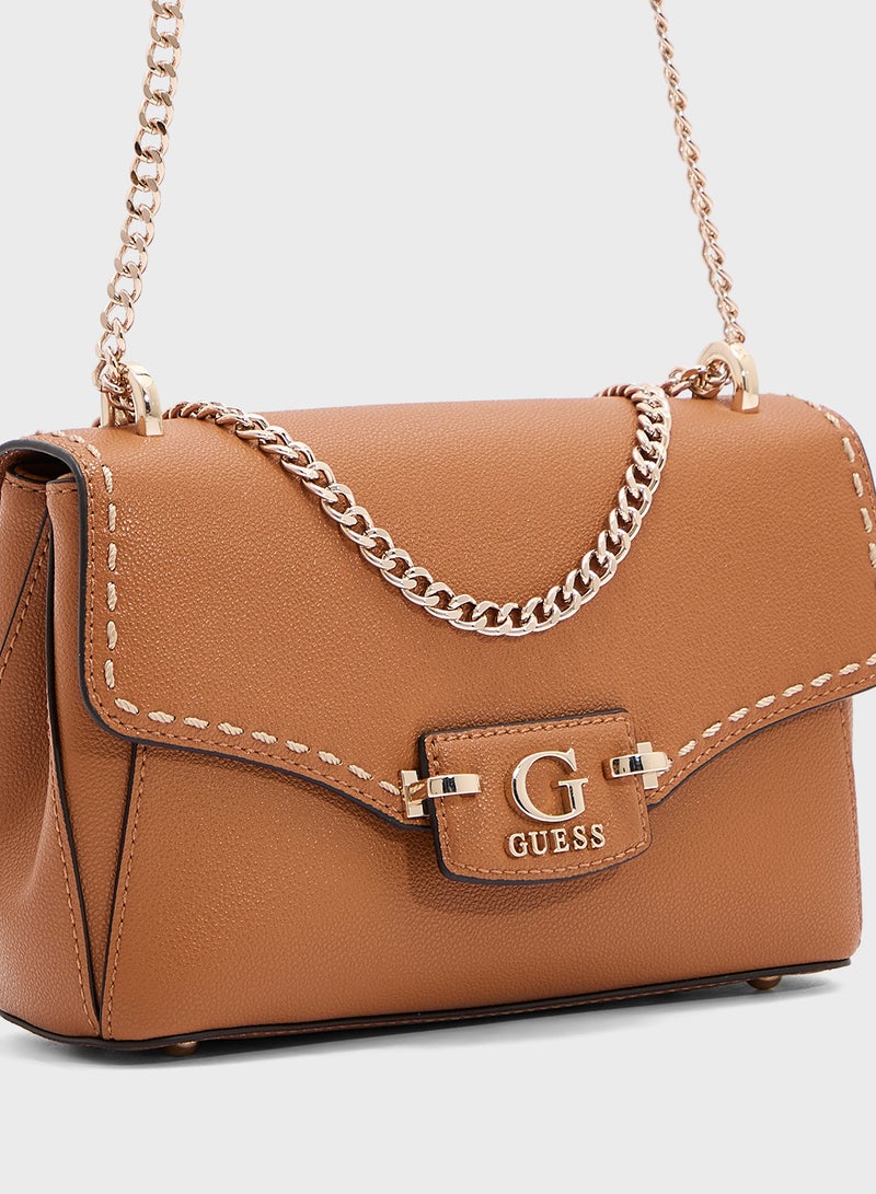 GUESS Nastra Convertible Crossbody Flap - Image 4