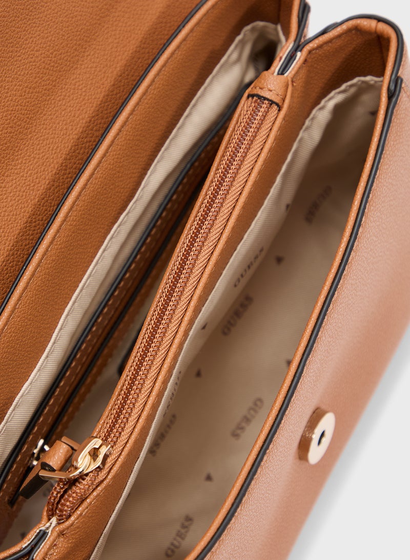 GUESS Nastra Convertible Crossbody Flap - Image 5