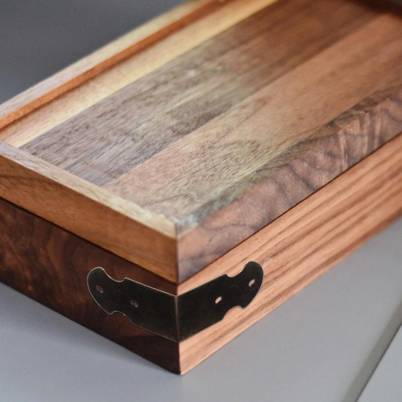 Vintage Wooden Box Corner Protectors 43x25mm Antique Style Screws - Image 5