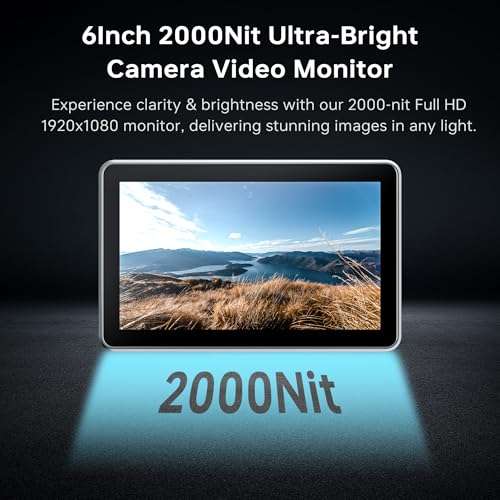 VILTROX DCX3 Touchscreen FHD IPS Camera Monitor 2000 nits 4K SDI HDMI inOut Video Field Monitor Kit with Sunshade Hood 3D LUT Waveform Histogram Vectorscope Tools Black - Image 3