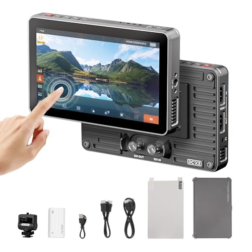 VILTROX DCX3 Touchscreen FHD IPS Camera Monitor 2000 nits 4K SDI HDMI inOut Video Field Monitor Kit with Sunshade Hood 3D LUT Waveform Histogram Vectorscope Tools Black - Image 1