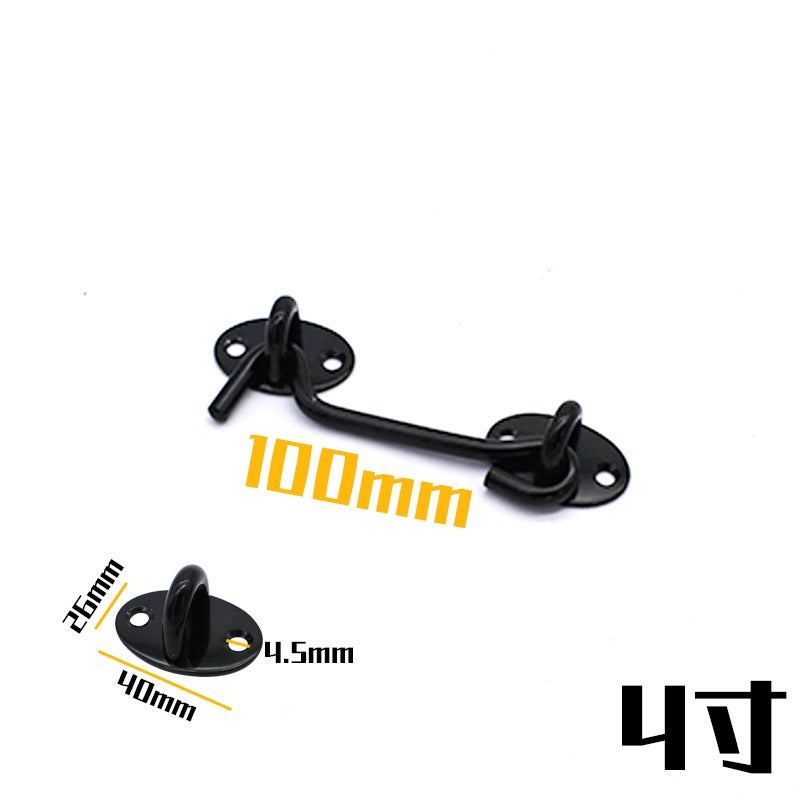 Jinrongda Thickeneded Stainless Steel Window Black Air Hook Window Hook Tie Hook Air Hook Nail Door And Window Lock Hook Window Hook - Image 1