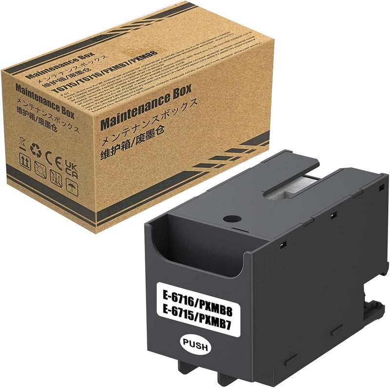 LAIPENG T6715 T6716 Ink Maintenance Cartridge C13T671500 C13T671600 Compatible for Epson Workforce Pro WF-4720DWF WF-4725DWF WF-4730DTWF WF-4740DTWF WF-C5210DW WF-C5290DW WF-C529RDTW WF-C579RDWF - Image 1