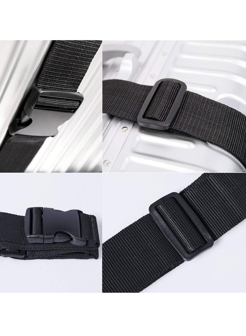 Oasisgalore 4 PCS 74" x 2" Luggage Straps, Suitcase Belts Wide Adjustable Packing Straps Travel Accessories, Black - Image 5