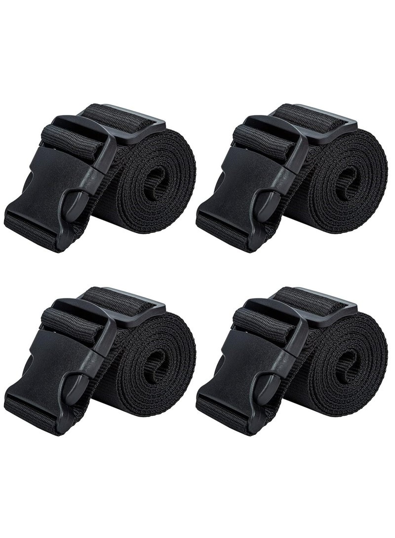 Oasisgalore 4 PCS 74" x 2" Luggage Straps, Suitcase Belts Wide Adjustable Packing Straps Travel Accessories, Black - Image 2