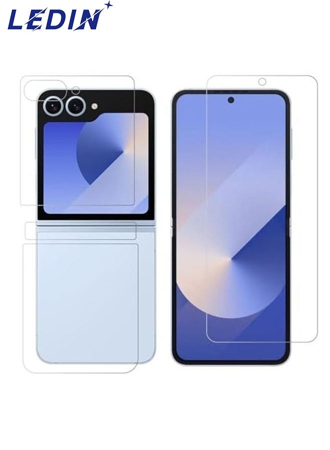 LEDIN Screen protector Compatible with Galaxy Z Flip6 Screen Protector, Soft HD Clear Anti-Scratch Bubble-Free Full Coverage Screen Protector Film for Galaxy Z Flip 6 2024 - Image 1