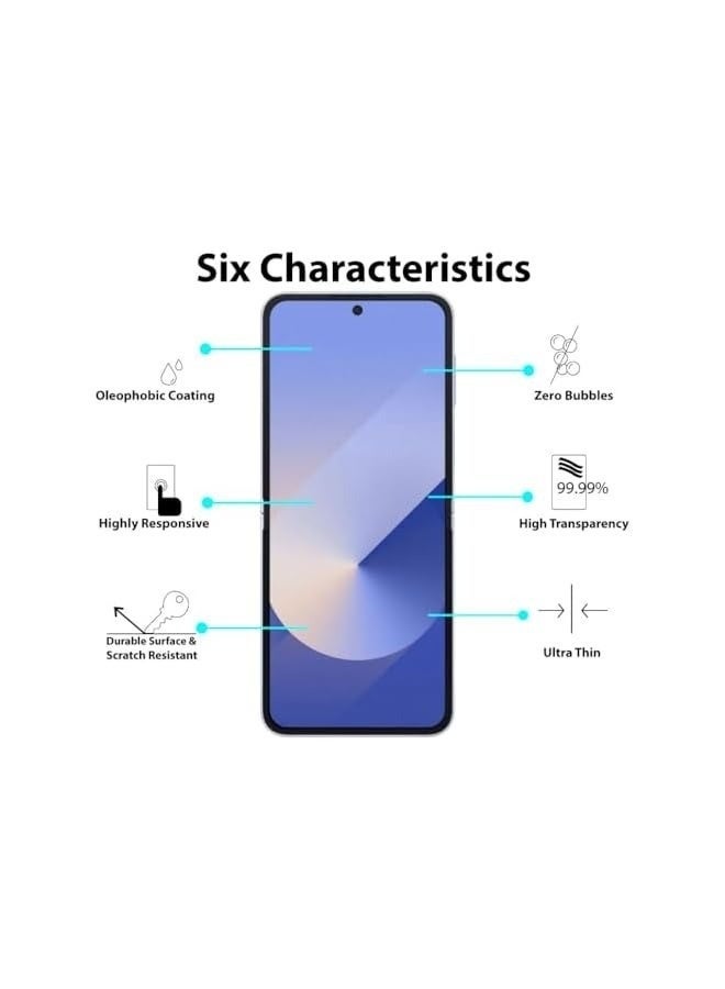 LEDIN Screen protector Compatible with Galaxy Z Flip6 Screen Protector, Soft HD Clear Anti-Scratch Bubble-Free Full Coverage Screen Protector Film for Galaxy Z Flip 6 2024 - Image 3