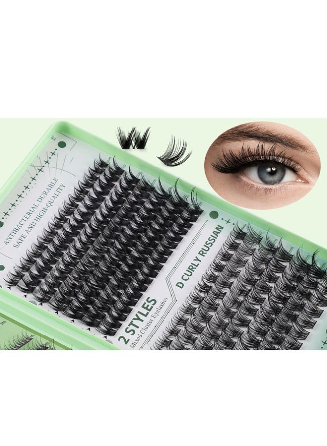 كمايو مجموعة ملحقات رموش DIY بـ 4 أنماط، 551 مجموعة، رموش فردية مختلطة بطول 10-16 مم، مجموعة رموش طبيعية منحنية، رموش زائفة مقسمة، رموش سميكة - Image 3