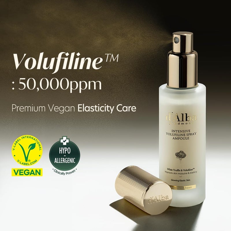 d'alba Piedmont Intensive Vegan Volufiline Spray Ampoule, premium elasticity care treatment, 50,000ppm Volufiline ampoule, ultimate skin-firming, 1.69 fl.oz - Image 2