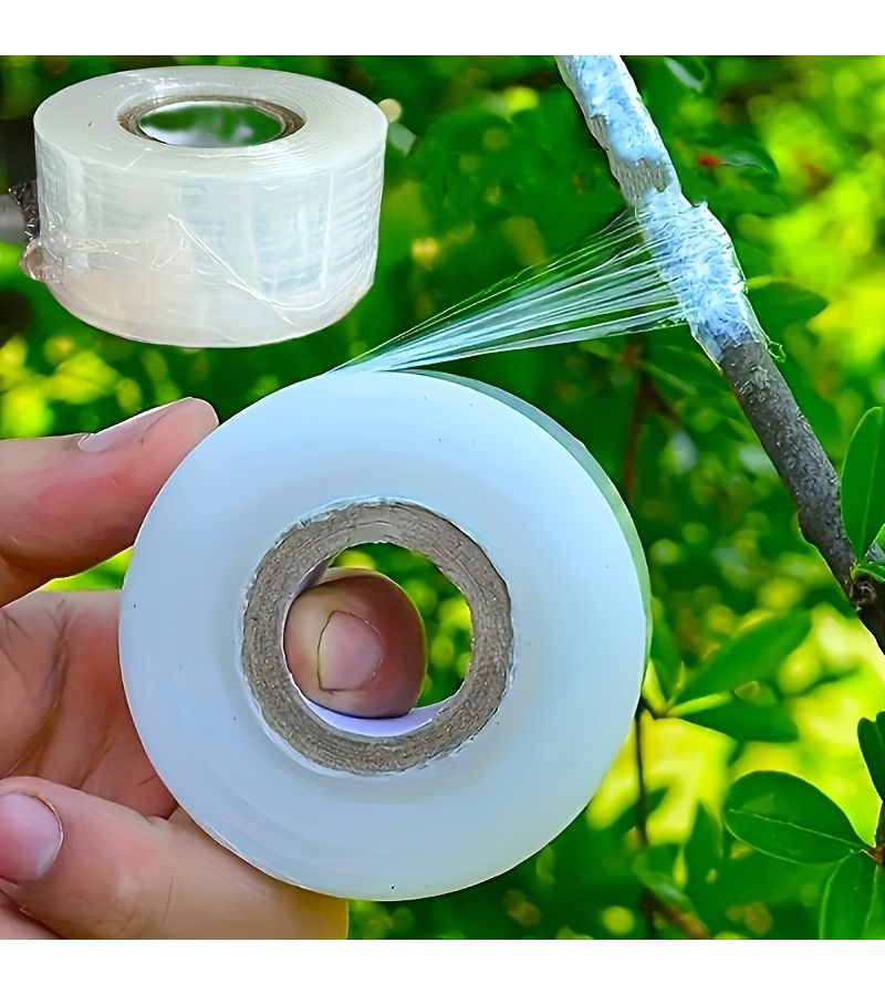 1 Roll Transparent Gardening Self Adhesive Tape 4cm X 5000cm For Plant Transplanting Suturing Care Binding And Winding - Image 1