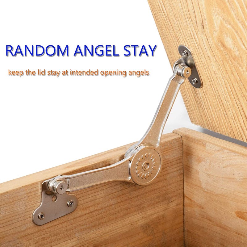 APFFSY Toy Box Hinges Soft Close - Lid Support Heavy Duty Chest Soft Close Hinges for Wooden Box, Support 50lb/2pcs (APFFSY) - Image 2