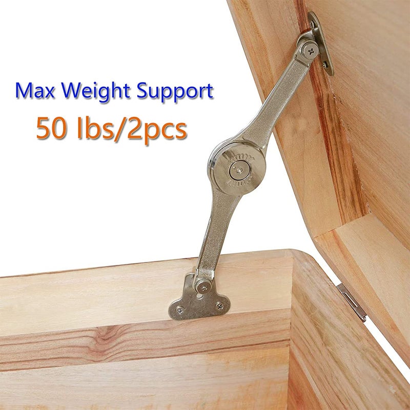 APFFSY Toy Box Hinges Soft Close - Lid Support Heavy Duty Chest Soft Close Hinges for Wooden Box, Support 50lb/2pcs (APFFSY) - Image 3