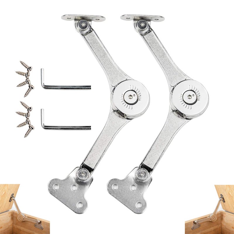 APFFSY Toy Box Hinges Soft Close - Lid Support Heavy Duty Chest Soft Close Hinges for Wooden Box, Support 50lb/2pcs (APFFSY) - Image 1