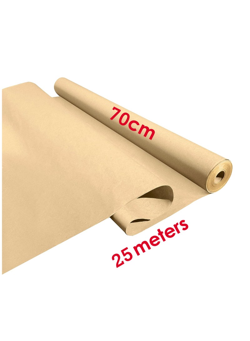 لفة ورق كرافت بني 70 سم × 25 م - Image 1