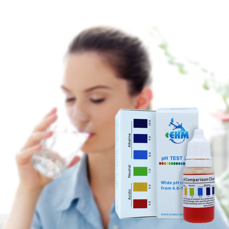 EHM Alkaline Water (ph Test Kit) for Drinking Water Measures pH Level of Water More Accurately Than Test Strips pH Starter Kit Drops Easy to Use - Image 4