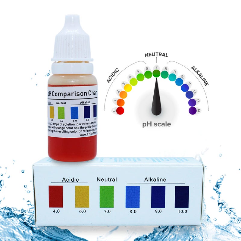 EHM Alkaline Water (ph Test Kit) for Drinking Water Measures pH Level of Water More Accurately Than Test Strips pH Starter Kit Drops Easy to Use - Image 2